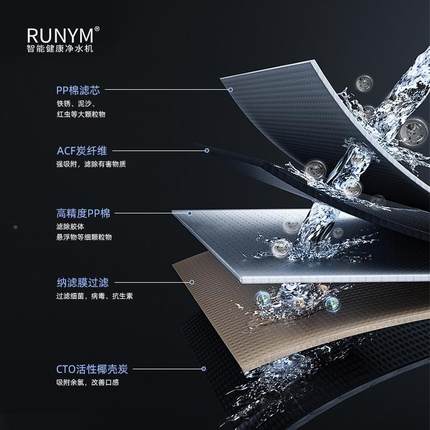 式水润源净水器物家用厨房自来过滤器机厨下RY-NF-6直饮矿质净水