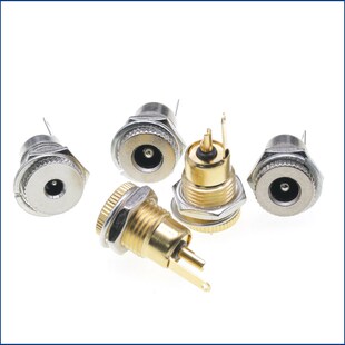 099 防水帽 DC电源插座5.5 2.5MM 带螺纹属充电母座DC099 2.1