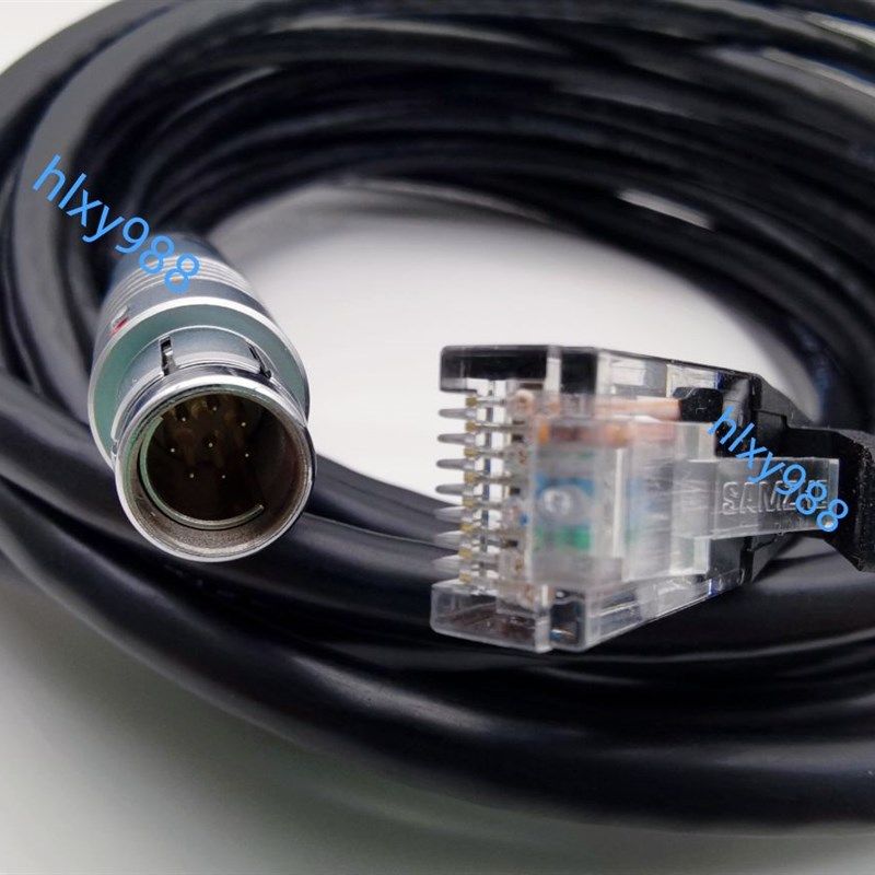 定制连接器线缆金属航空插头半圆定位1C8针/RJ45水晶头 5米网口线