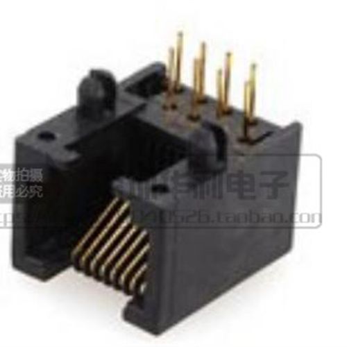RJ11网络插座 95001-8P8C 座子 RJ45 8P8C插座 90度 RJ12电话插座