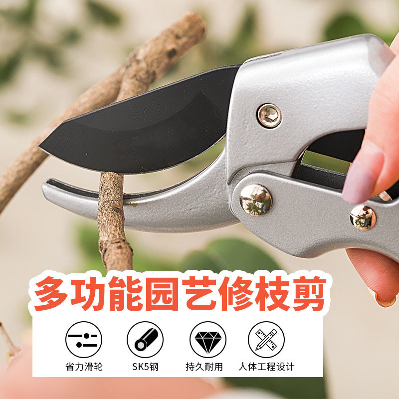 台湾进口滑轮省力修枝剪刀手剪果树园艺剪子花木修剪工具园林桑剪