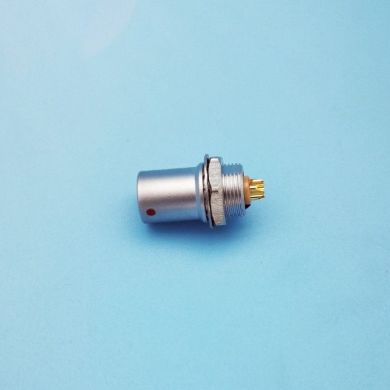 推拉自锁雷莫插头EHG.0B 2 3 4 5 6 7 9芯凸出式光面固定座连接器