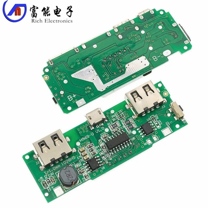 18650锂电池数显充电模块5V2.4A 2A 1A 双USB输出 带显示升压模块