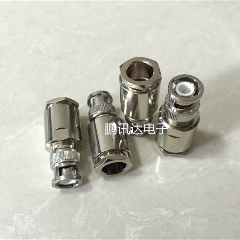 射频连接器 全铜接头 BNC-J7 Q9 公头 50-7 BNC公头 装接式五件套