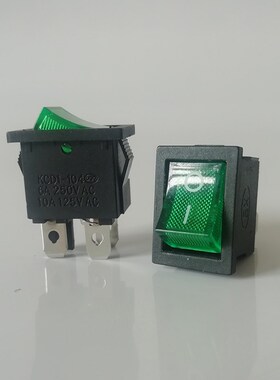6A220V家用电器改装ON-OFF两档船型开关带灯红色绿色DIY通用新品
