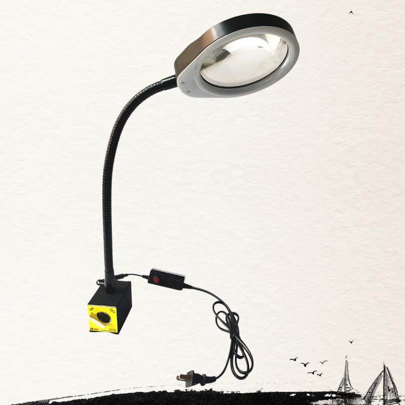 PDOK磁力式放大镜带灯PD-032B机床工作LED台灯工厂维修检测焊锡