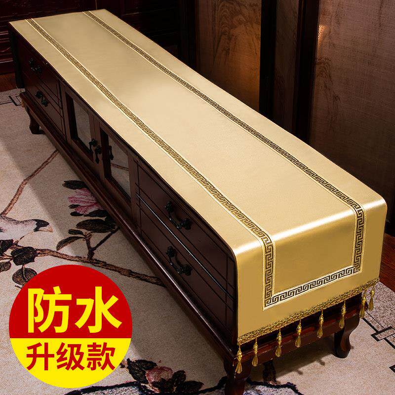新中式电视柜盖布纯色桌布客厅茶几餐桌垫桌布长方形桌旗布艺盖巾