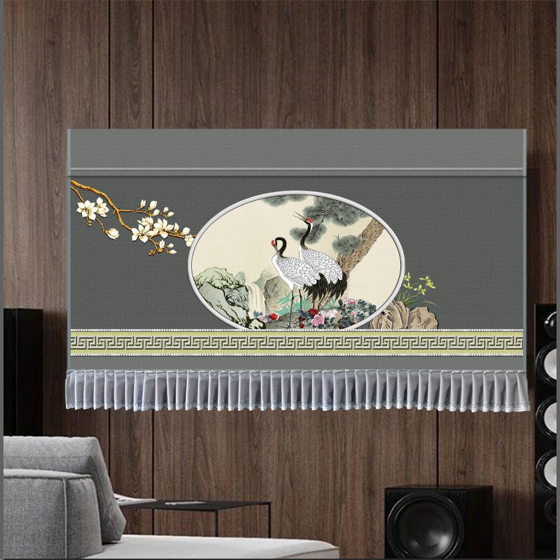 电视机罩防尘罩套55寸简约电视机盖布新中式家用液晶50寸65寸盖巾