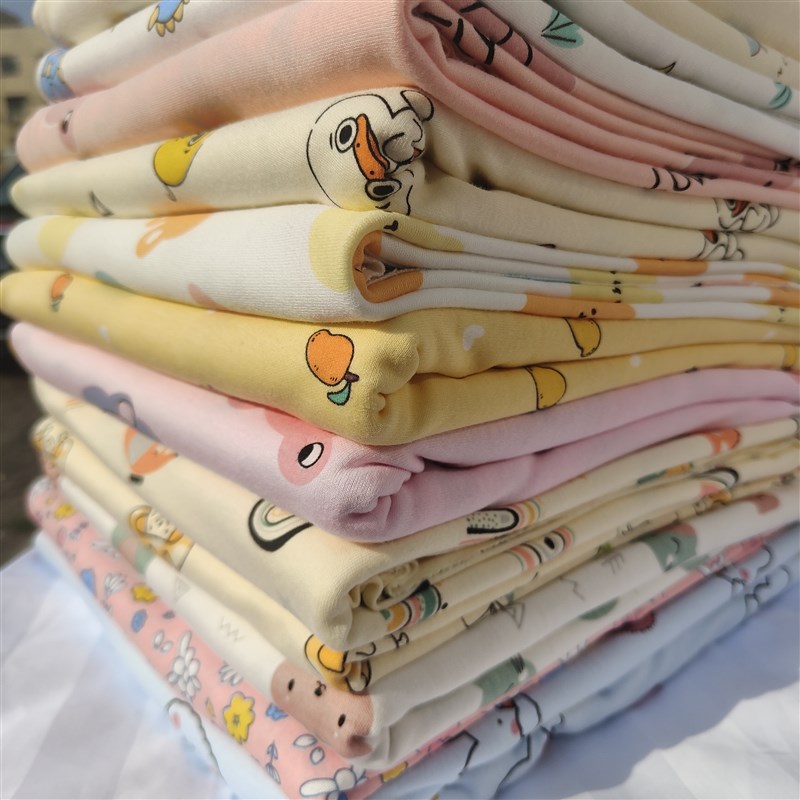 针织布料婴儿a类宝宝秋衣秋裤棉布被子被套衣服全棉加厚布头