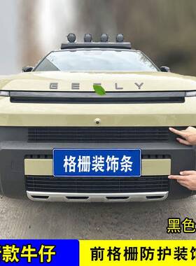 吉利牛仔中改装防虫网网装饰配53177前脸格栅用外观汽车专防件护