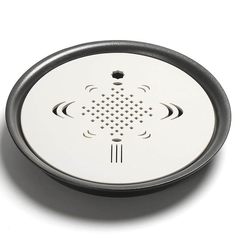 全陶泡瓷茶盘干茶台大小号 圆方储功水茶海QTC01夫茶具托盘简约形