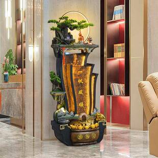 中式循环假山喷水泉水6617景风水水轮装饰流摆客件厅电视柜旁乔迁