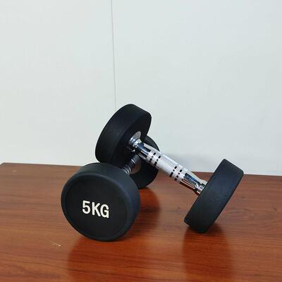 纯钢包定胶固哑铃男士女家用铃健健身器材身房专用纯铁架哑AWI套