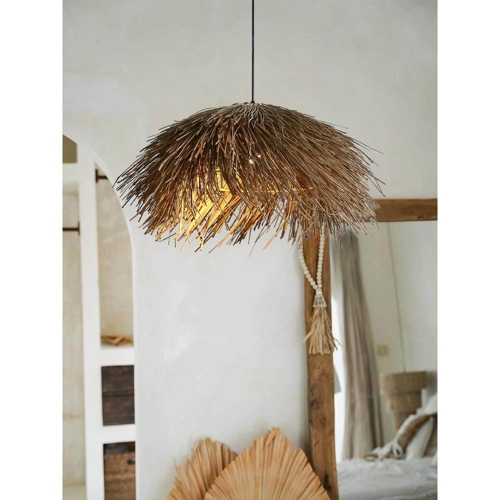 侘寂艺风餐厅吊灯创意个性藤茶室卧室宿酒店设计民XNW师草款术吊