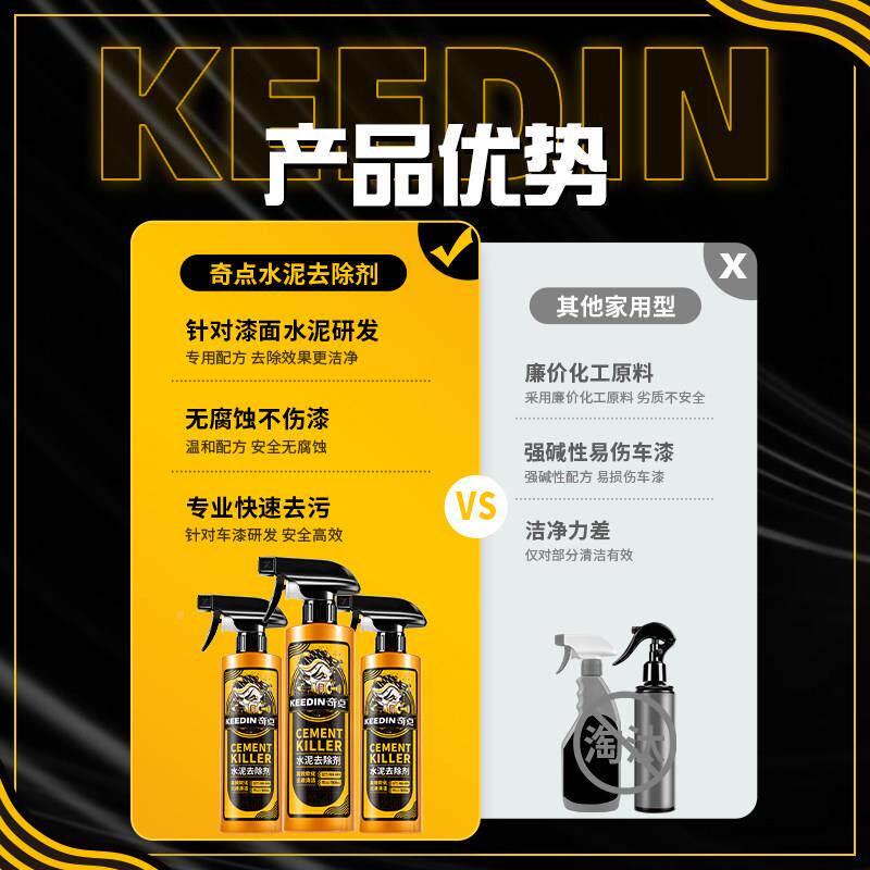 泥克星汽车清水泥克星洗剂玻璃去水渍去混凝土溶解污剂去除车洗液