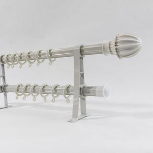 加厚合金罗马杆铝静音滑窗EJY帘杆单杆双杆窗帘轨杆道顺子支架送