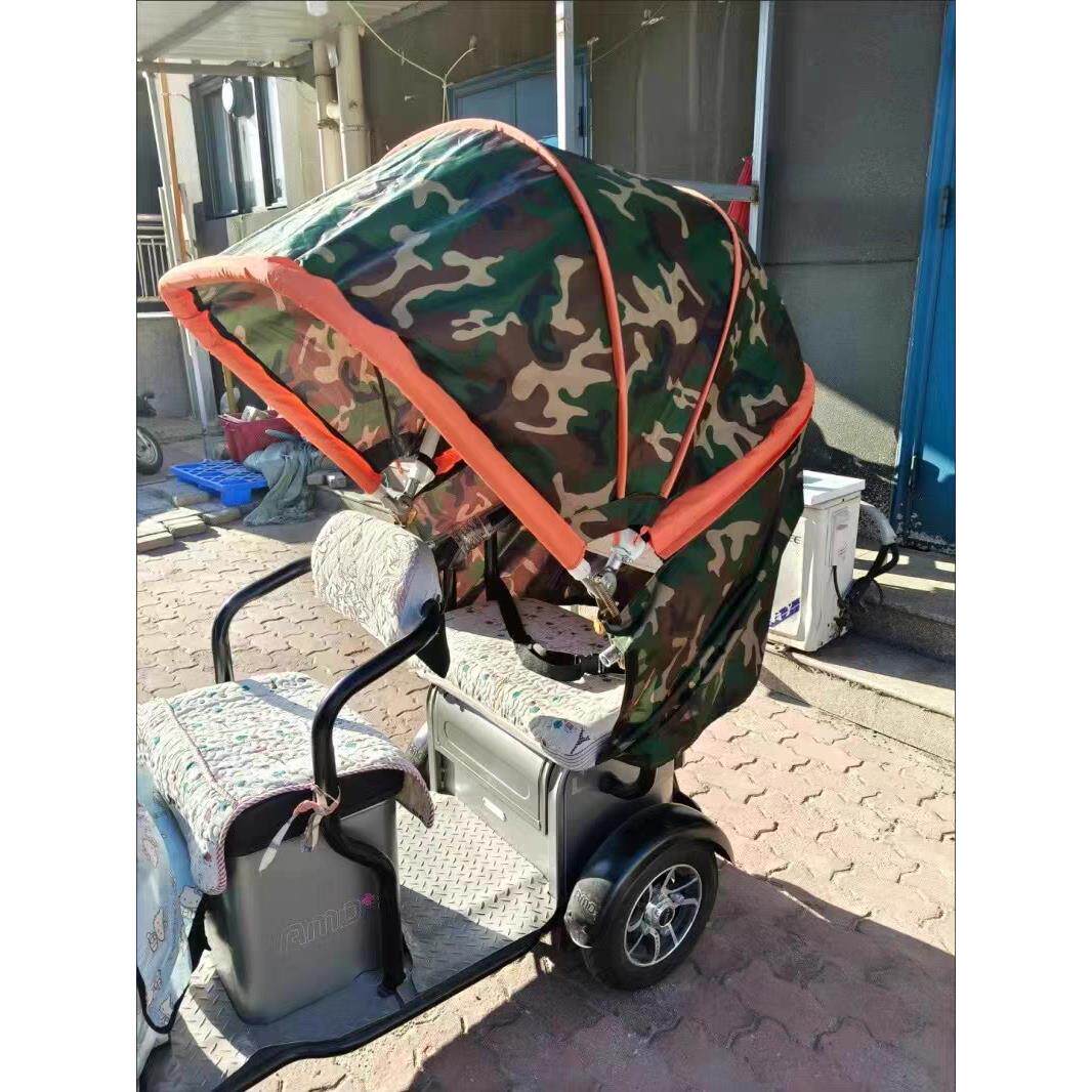 电动三轮车棚026篷脚踏车人力三轮车车蓬挡风雨遮阳折叠三轮避车