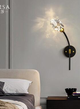 铜晶壁灯轻奢创意卧室床全头新现代楼64078梯2025款水客厅墙壁灯