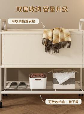 脏衣篓衣网红脏衣小容HMJ0603-篮家用洗篮可移动脏衣收纳推车大量