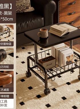 32759边几可移动客厅侧边柜古风沙零食小推车床头中置物架茶几小