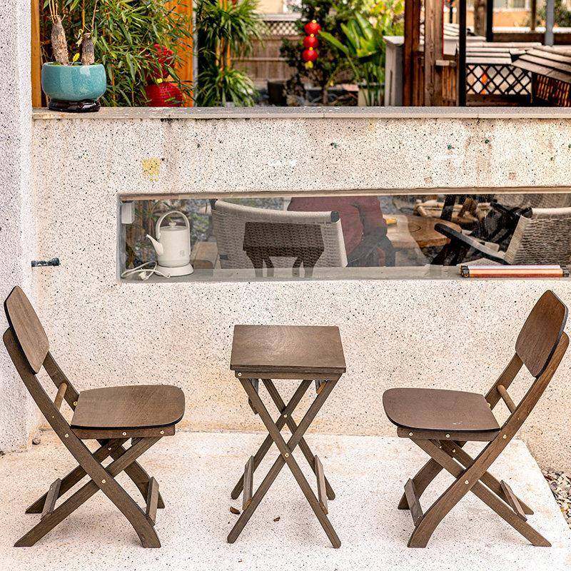 茶复古叠木质折桌椅套装咖啡店便44411携方形桌子奶茶店休闲简约,住宅家具,折叠桌,淘宝优惠券,粉丝福利购,淘宝优惠卷