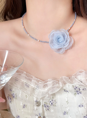 春日花朵森系高级小众气质choker