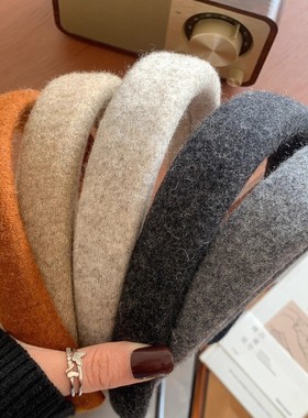 高级感洋气时尚灰色发箍女外出百搭气质发卡高颅顶压发头箍头饰