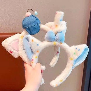 韩系可爱毛绒发箍女2025新款洗脸敷面膜发捆头饰日常外戴头箍发卡