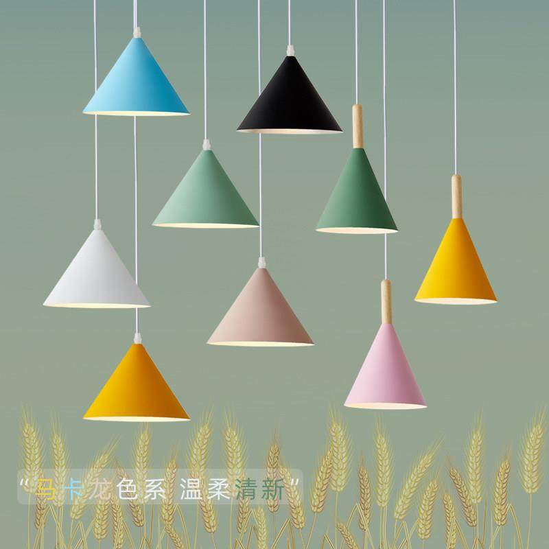 北欧餐厅吊灯三头彩色小吊灯现代简约奶茶餐饮店铺吧台商用吊灯罩,家装灯饰光源,客厅吊灯,淘宝优惠券,粉丝福利购,淘宝优惠卷