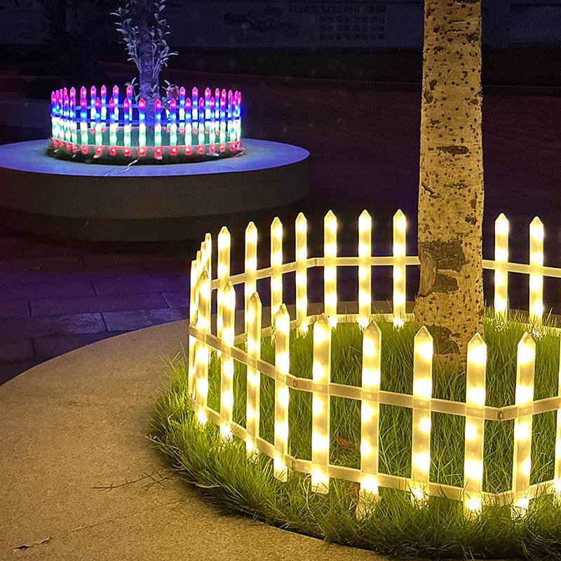 太阳能围栏灯户外彩灯花园庭院篱笆草坪景观布置耶诞节氛围装饰灯