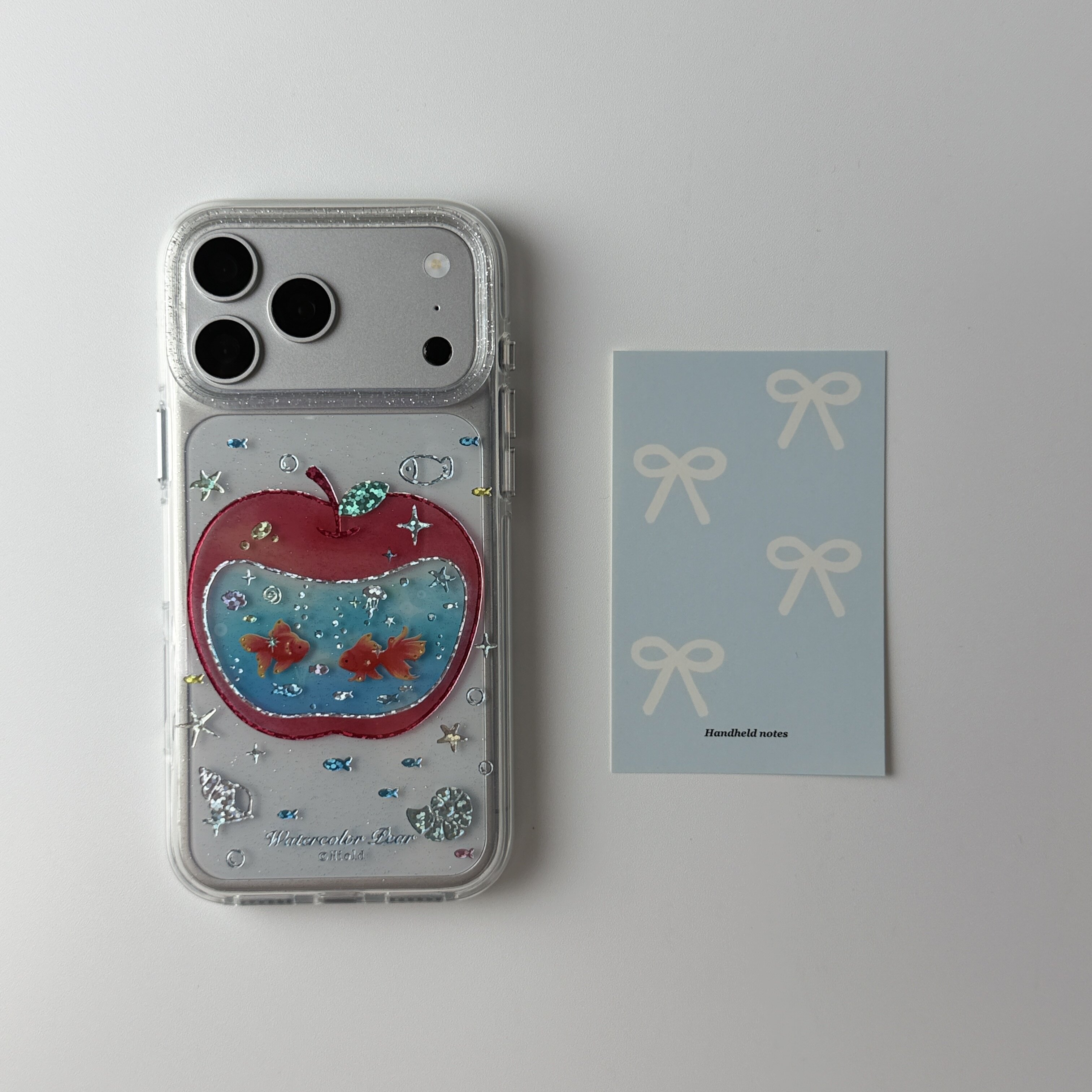 雨柠ins韩风鎏金炫彩红苹果金鱼适用苹果17pro手机壳iphone16promax新款14圆边双层17全包防摔保护套