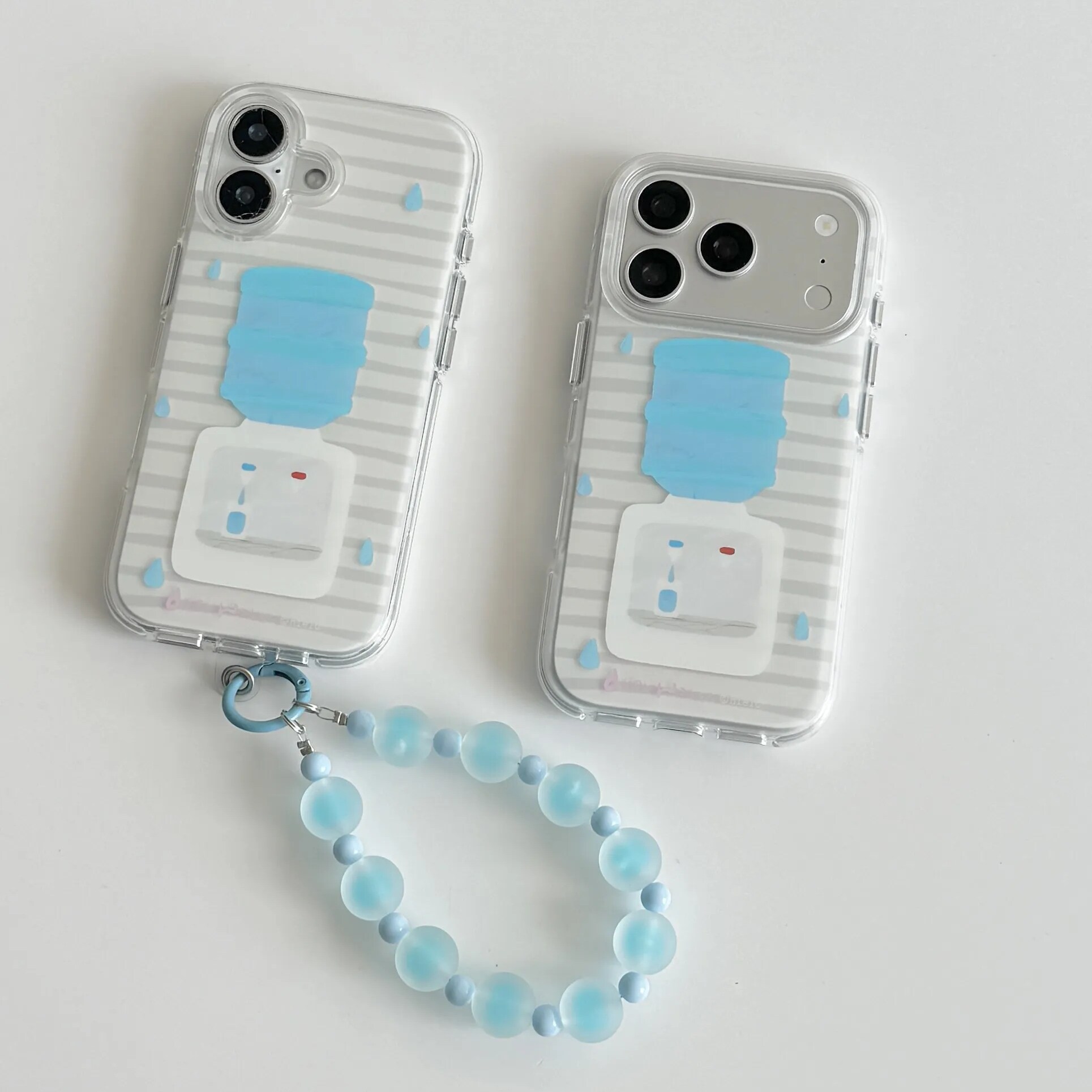 雨柠适用时髦小众条纹冰镇饮水机iPhone17Promax新款苹果16手机壳15卡通日韩INS个性创意14防摔保护套