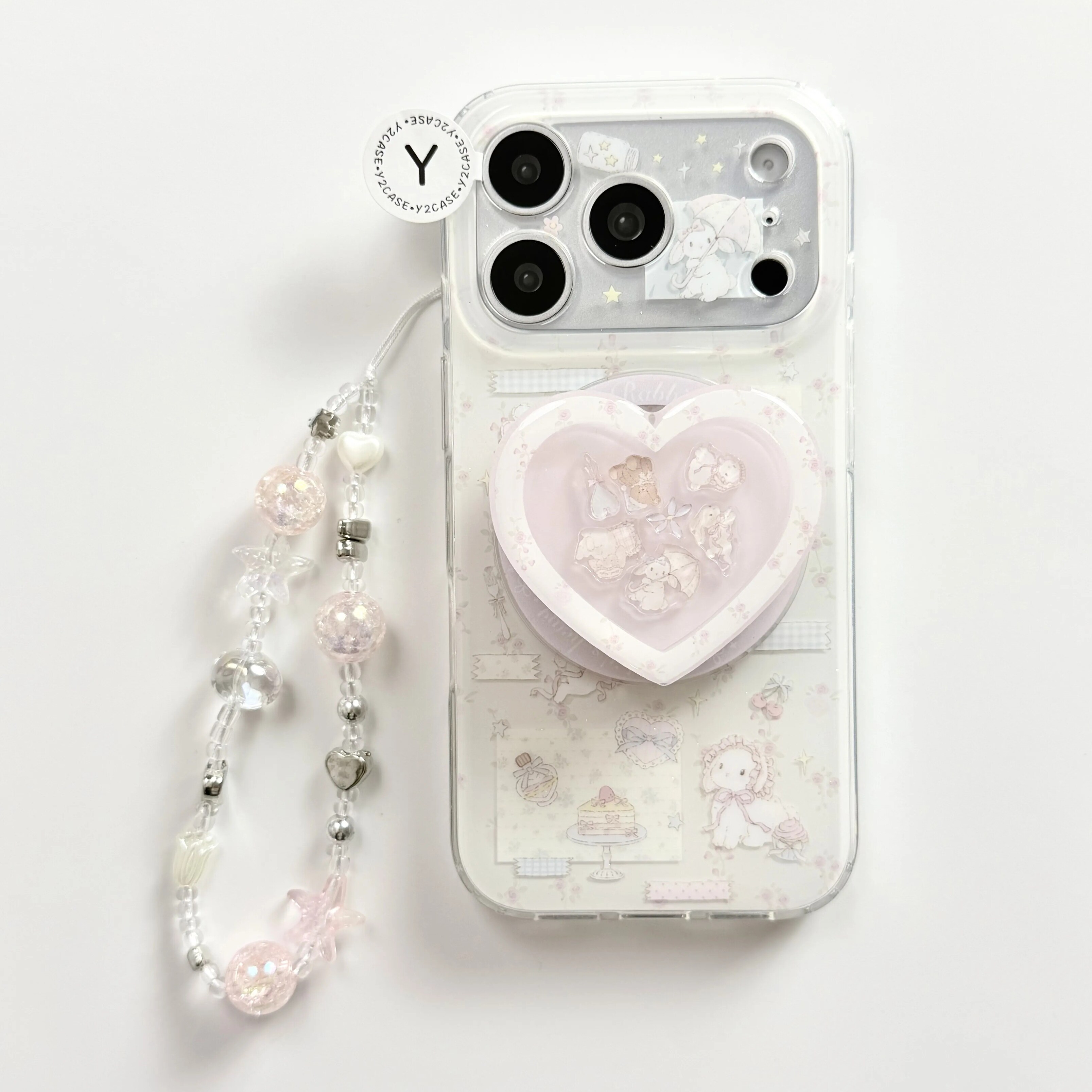 雨柠磁吸可爱超萌碎花小兔子IMD双层手机壳适用iPhone18新款苹果17卡通日韩16小清新ins15防摔保护套