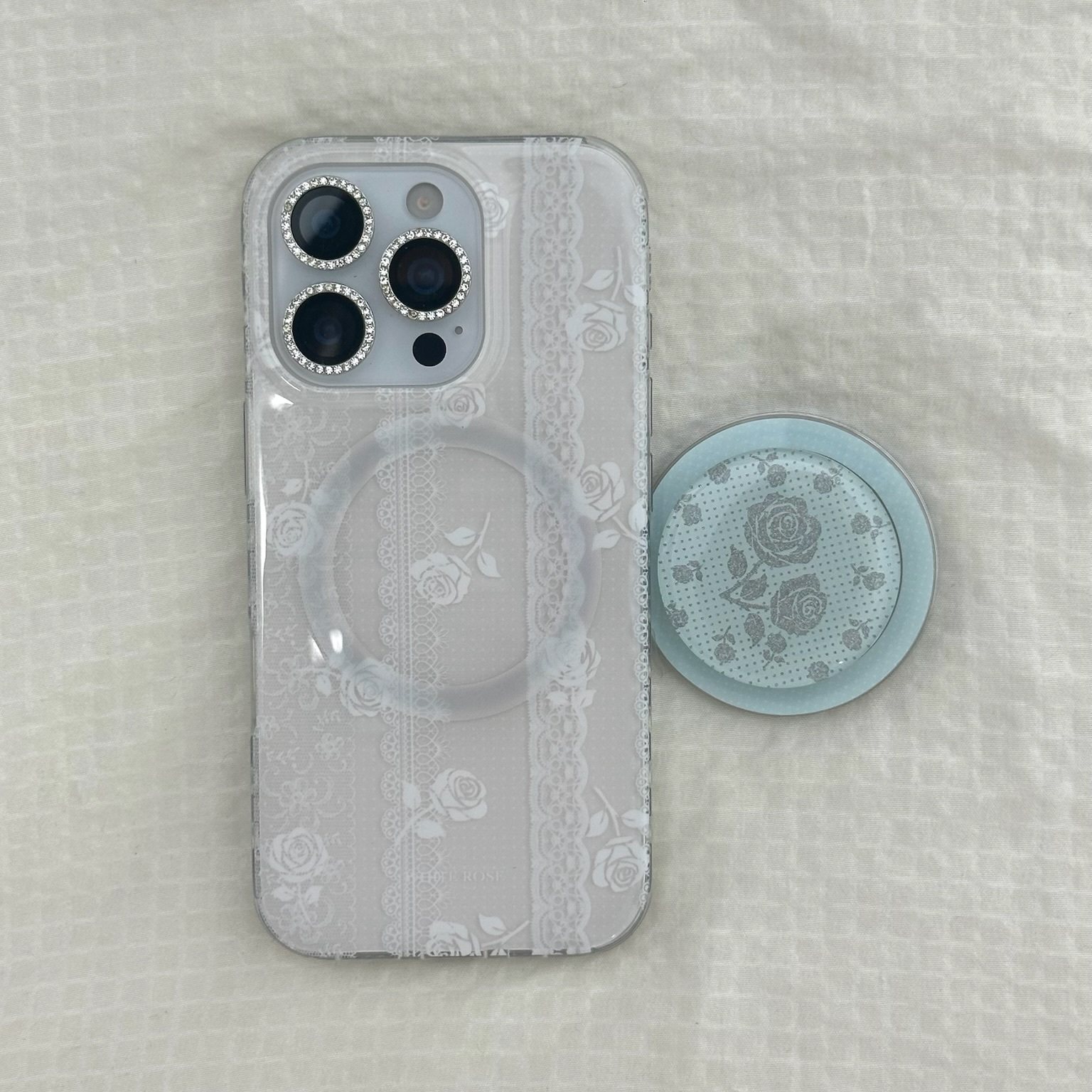 雨柠日韩可爱白蕾丝条纹满屏玫瑰适用iPhone17苹果16手机壳14promax全包边女款iPhone13防摔保护套16promax
