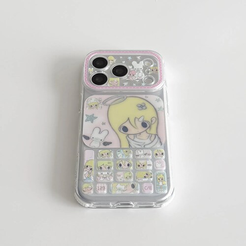雨柠适用软萌可爱立体键盘黄发女孩iPhone17Promax新款苹果16手机壳15卡通日韩ins个性创意14防摔保护套