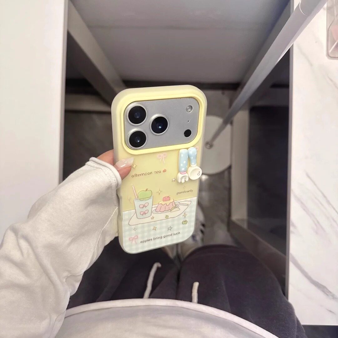 雨柠下午茶立体小刀叉适用iphone17promax16手机壳新款15p小清新可爱日韩小众14防摔保护套