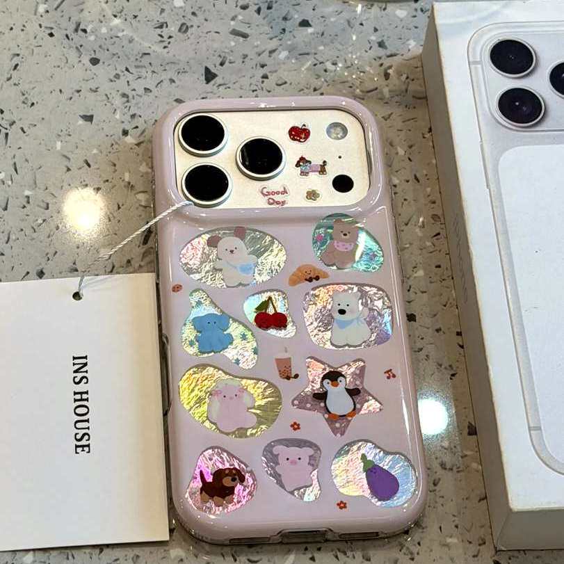 雨柠童趣线条滑滑梯不同造型猫咪适用于iphone17promax苹果16手机壳15日韩INS可爱卡通个性创意14防摔保护套