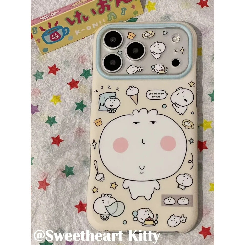 雨柠ins古早可爱搞怪包子适用iphone17promax苹果16手机壳15少女卡通日韩个性创意14防摔保护套