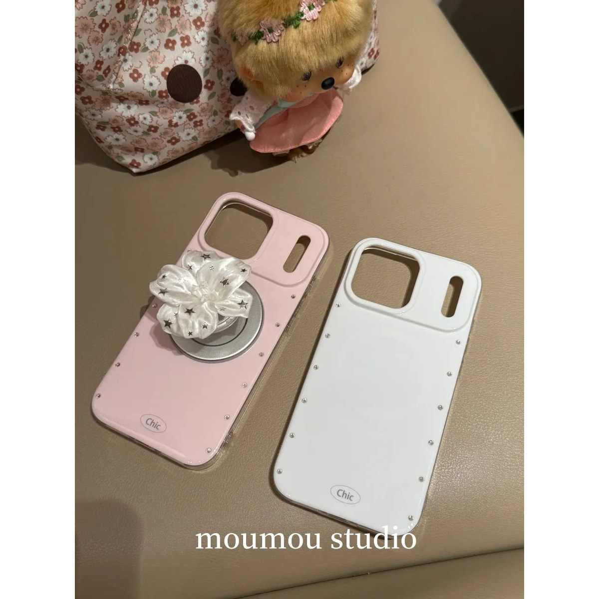 雨柠ins韩系高级感百合花磁吸适用于苹果17promax手机壳iPhone16新款15卡通个性创意14防摔保护套