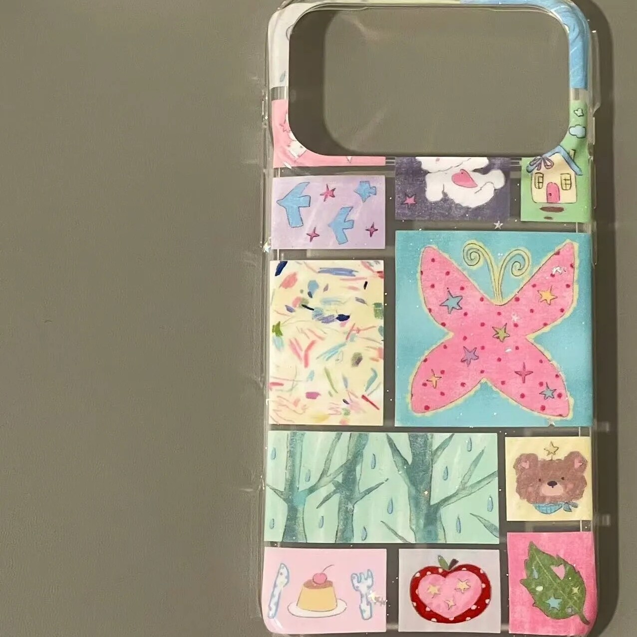 雨柠氛围感彩色手绘涂鸦画纸适用iPhone17Promax新款苹果16手机壳15小清新日韩ins个性创意14防摔保护套