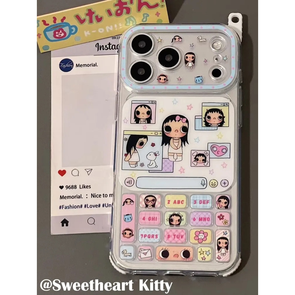 雨柠ins古早可爱小玉立体键盘适用iphone17promax新款苹果16手机壳15少女卡通日韩个性创意14防摔保护套