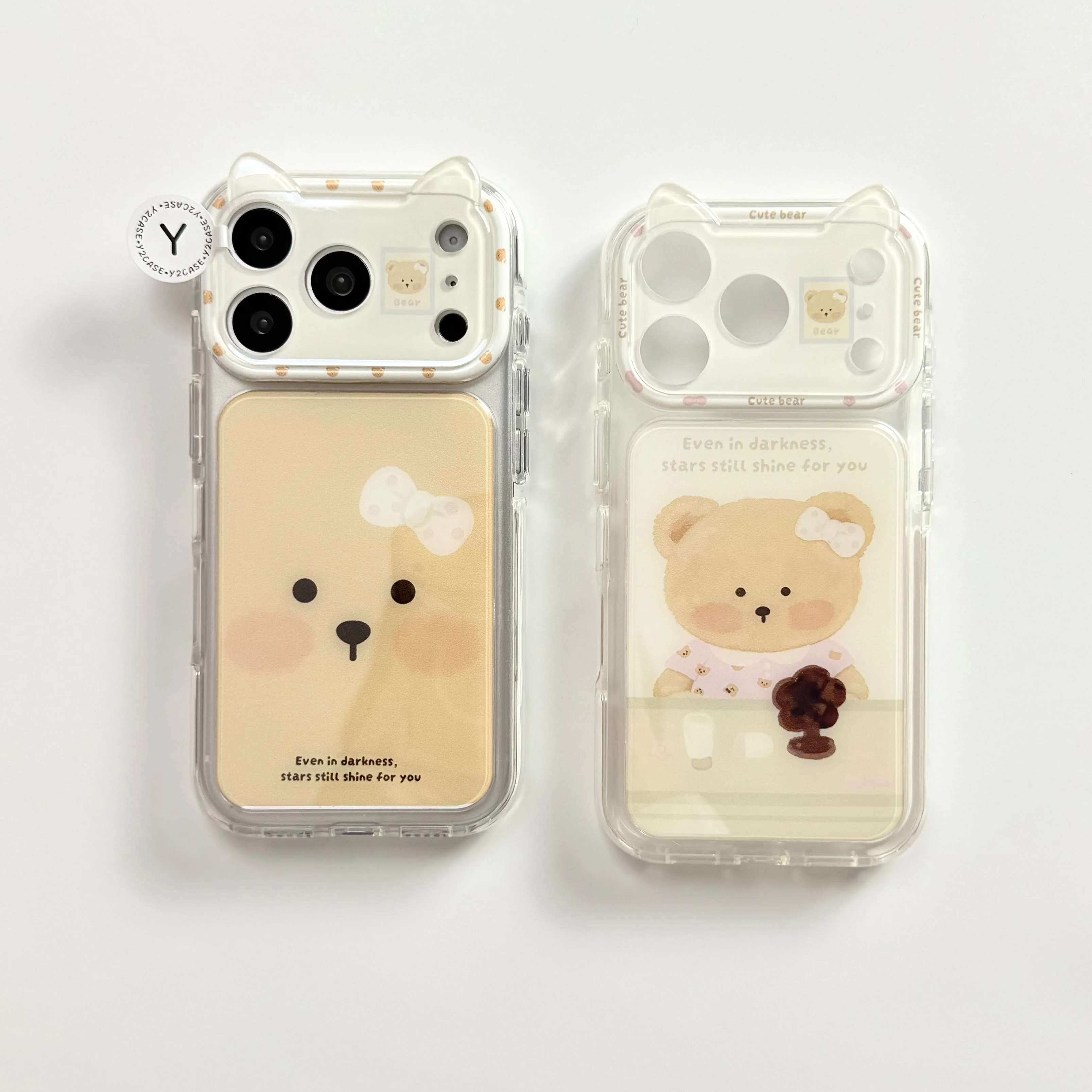 雨柠卡通可爱美妆脸颊腮红小熊手机壳适用iPhone17Promax新款苹果16日韩INS15个性创意14防摔保护套