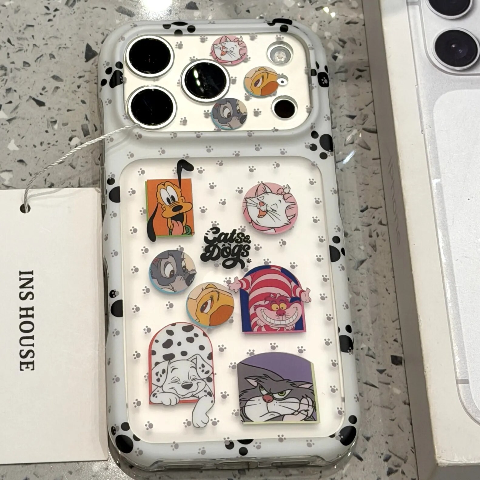 雨柠适用于iphone17promax手机壳卡通萌宠16爪印布鲁托斑点狗玛丽猫15卡通日韩INS可爱14防摔保护套
