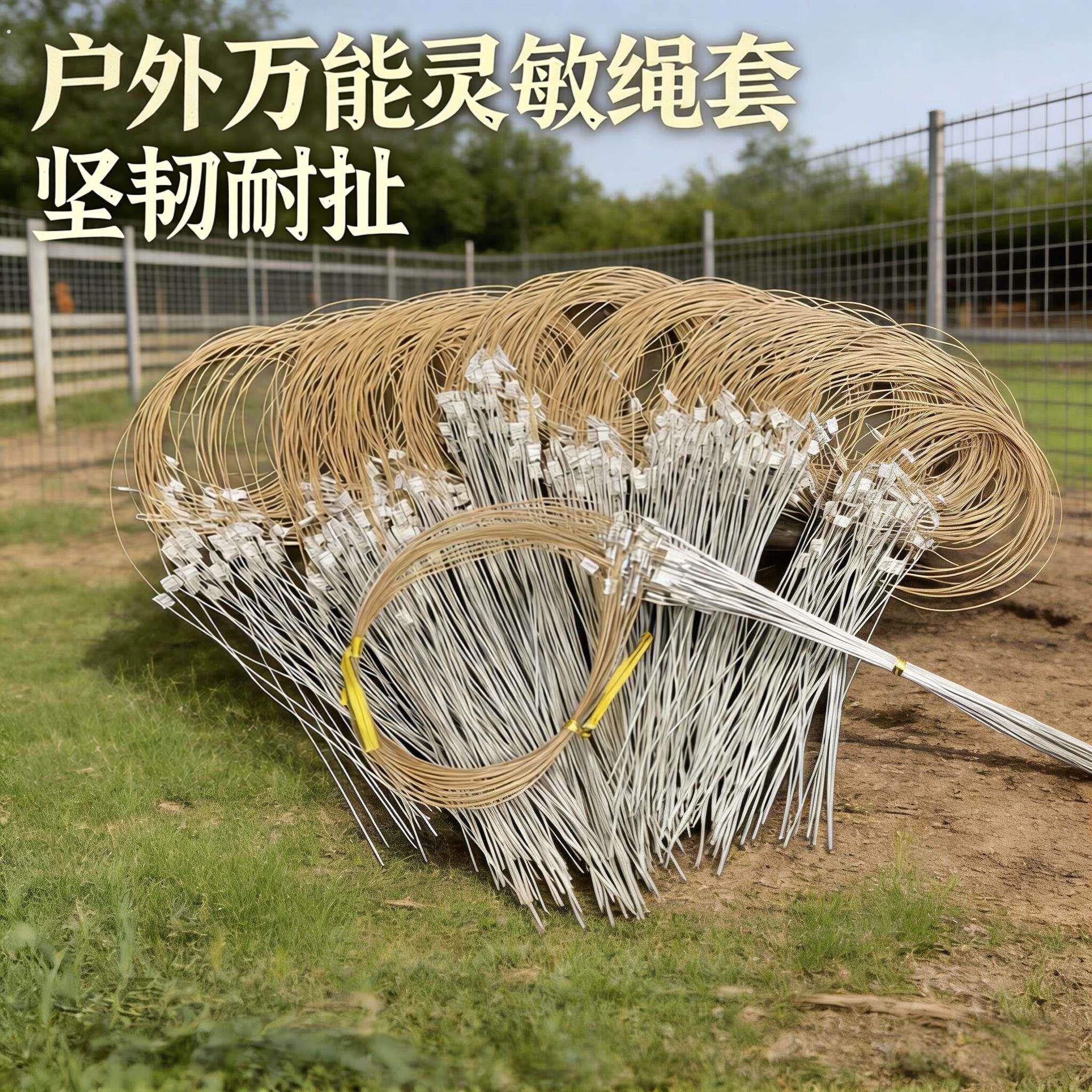 新型套绳加粗耐磨脚套圈狂扯不断野生鸡户外螃蟹线套灵敏尼龙