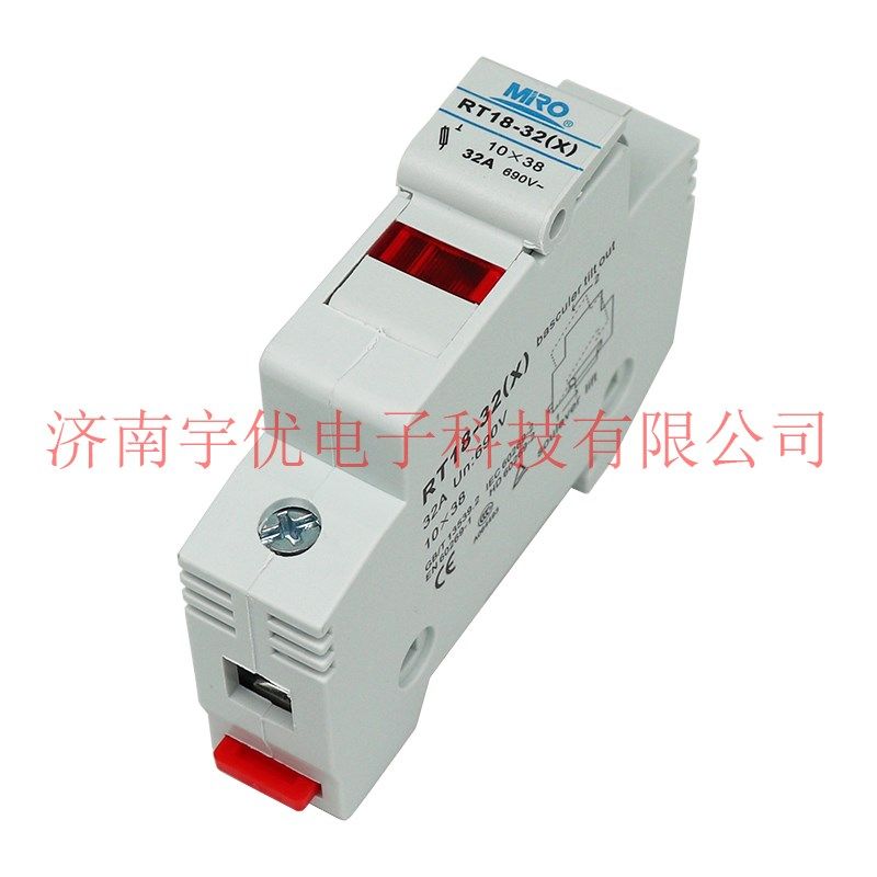 MRO茗熔 RT18-32X 1P带灯  熔断器底座 10*38圆筒帽形保险丝座
