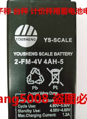 YOUSHENG电瓶 2-FM-4V4AH-5 电子称 台秤 计价秤用蓄电池