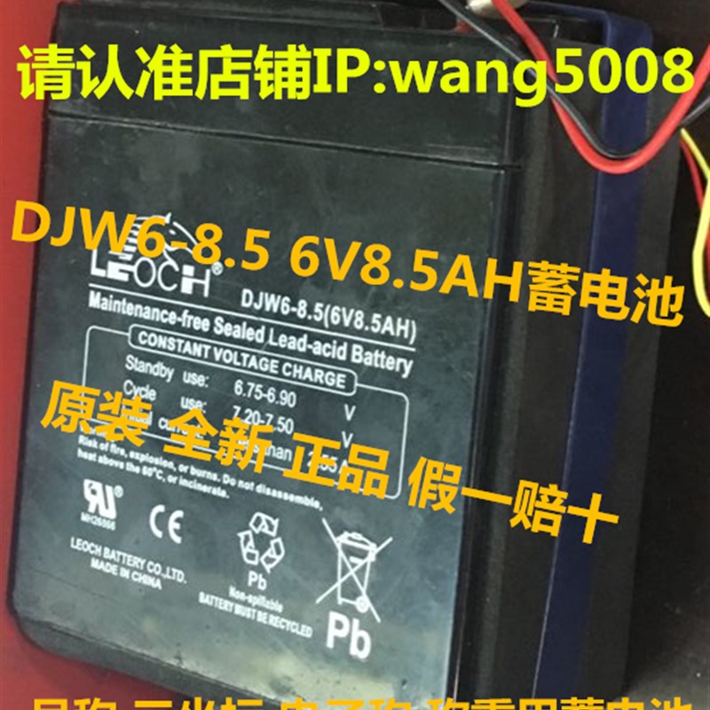 LEOCH DJW6-8.5(6V8.5AH)电子称 吊称 三坐标用蓄电池 LP6-8.5