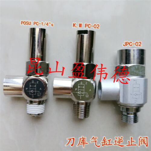 北钜SY德大刀库气缸逆止阀止回阀POSU PC1/4接头KW PC-02、JPC-02