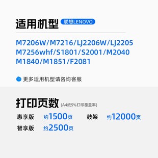 7255 适联想LT201墨粉盒M7206粉盒LJ2205 7256 M7216 2040 LJ2206