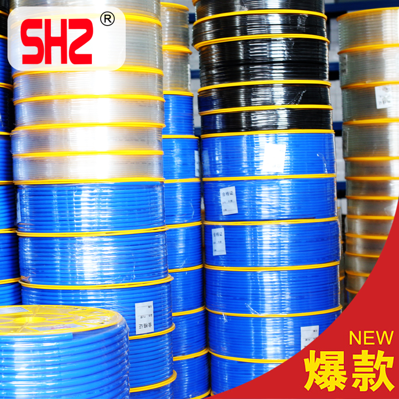 pu气管4/6/810/12mm黑色蓝色软管空压机气动气泵压缩高压透明橙色